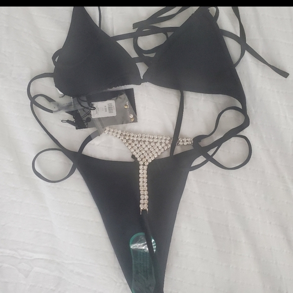 Mind on My Money Rhinestone 2 Piece Bikini - Picture 4 of 4